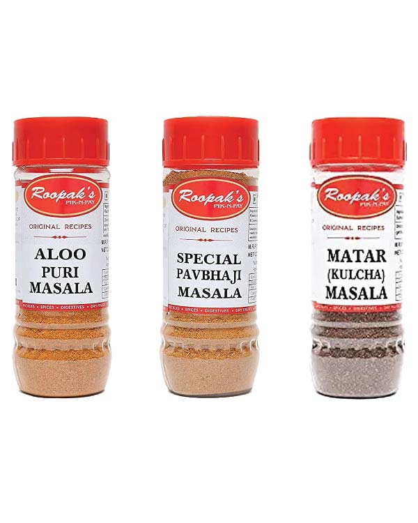 Aloo Puri Masala + Special PavBhaji Masala + Matar (Kulcha) Masala