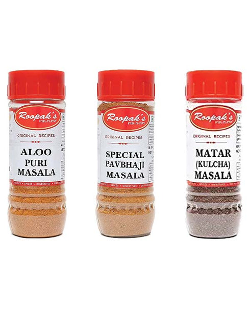 Aloo Puri Masala + Special PavBhaji Masala + Matar (Kulcha) Masala
