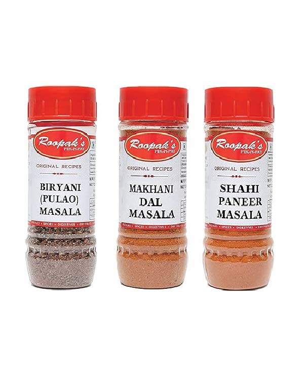 Biryani (Pulao) Masala + Makhni Dal Masala + Shahi Paneer Masala