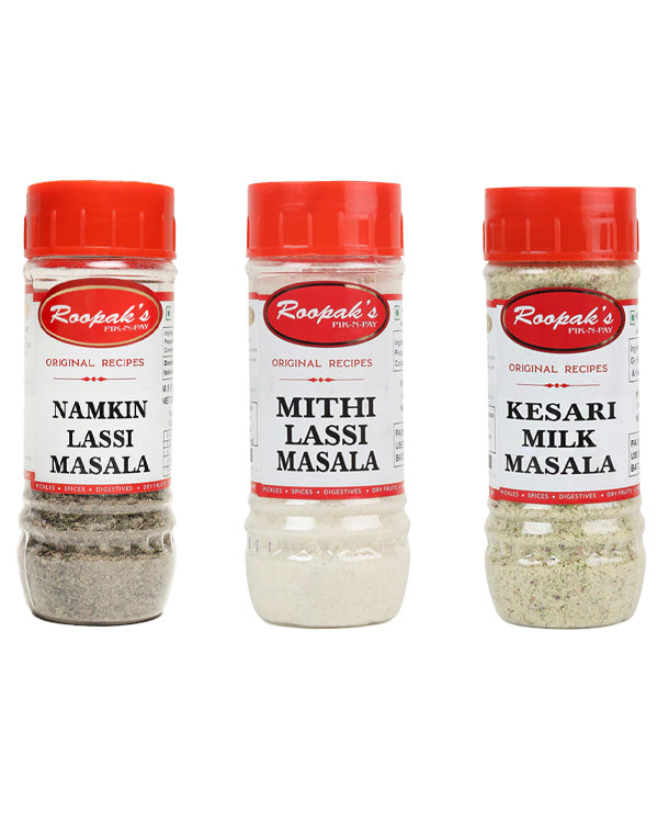 Roopak's ke Coolers Combo (Namkeen Lassi + Mithi Lassi + Kesari Pista Thandai)