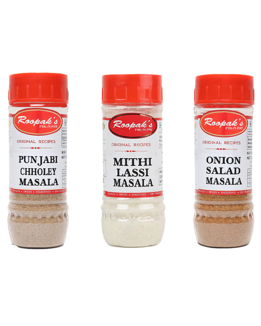 Sunday Special Combo (Punjabi Chholey Masala + Mithi Lassi Masala + Onion Salad Masala)